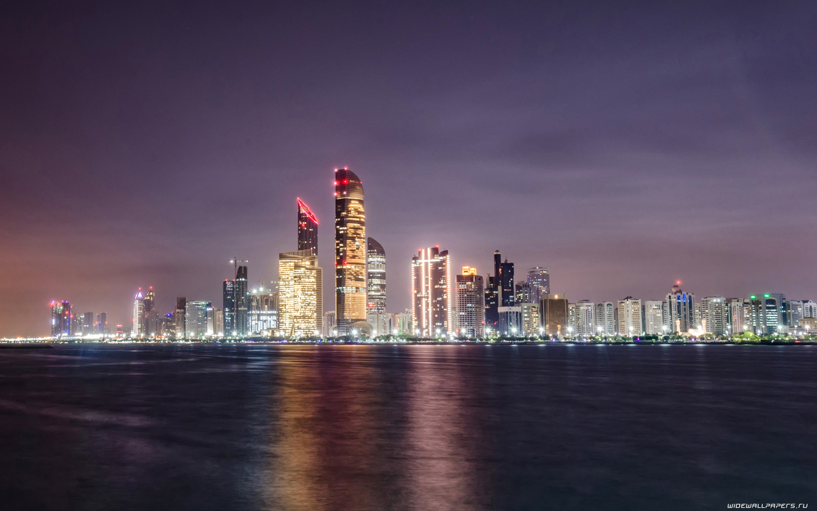 Город Абу-Даби обои для рабочего стола 1680x1050 wide.