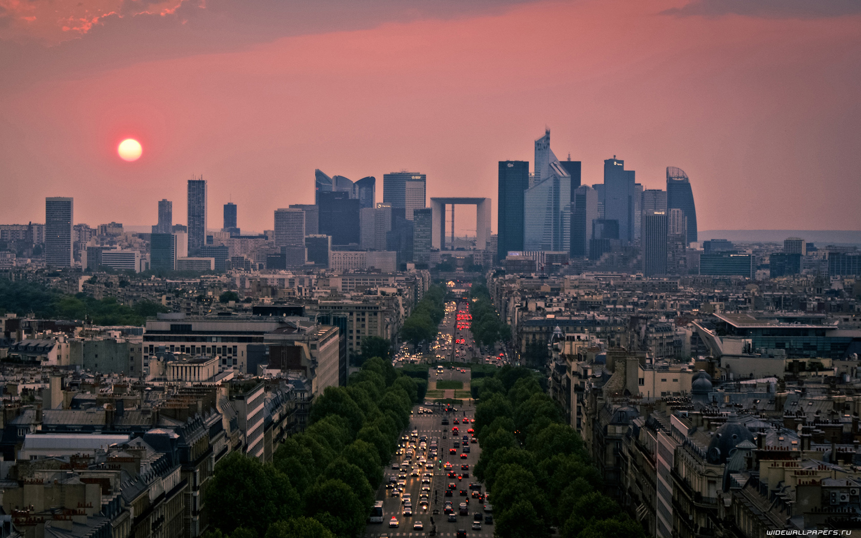 Город Париж обои для рабочего стола 1680x1050 wide.
